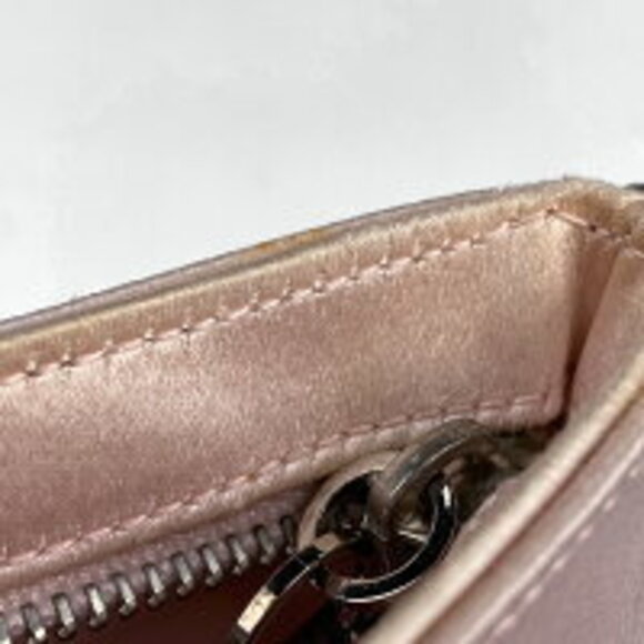 Christian Dior logo handbag ribbon laceup pink satin - Picture 6 of 6